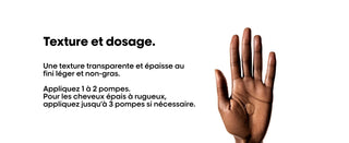 Dosage Absolut Repair Oil, texture transparente dans la paume, 1 a 2 pompes recommandees