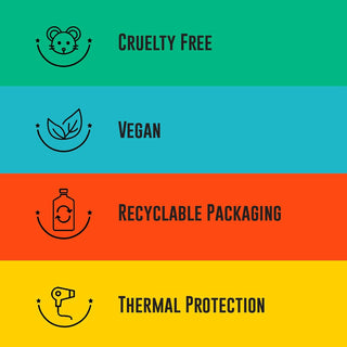 Icones cruelty free, vegan, emballage recyclable et protection thermique Lola Cosmetics