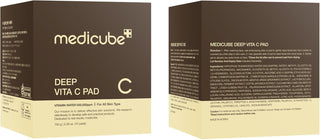 Packaging Medicube Deep Vita C Pad face avant et arriere avec liste INCI et mode d'emploi