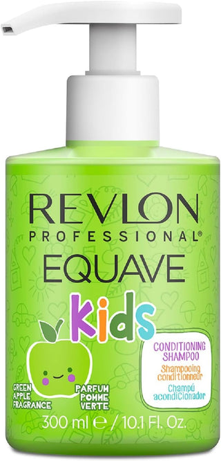 Flacon vert pompe 300ml Revlon Equave Kids shampooing conditionneur parfum pomme verte