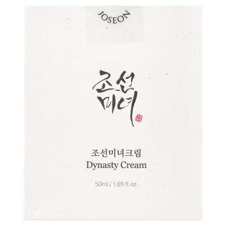 Boîte carton Beauty of Joseon Dynasty Cream 50 ml, calligraphie coréenne et mention 1.69 fl. oz.