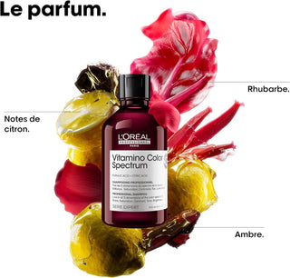 Flacon L'Oreal Professionnel Vitamino Color Spectrum 300 ml avec notes parfumees de rhubarbe, citron et ambre