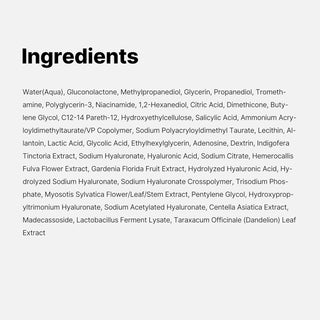 Liste complete des ingredients INCI du serum Medicube Zero Pore One Day Serum sur fond gris clair