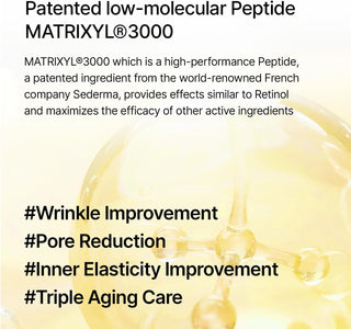 Celimax Vita-A Retinal Booster - infographie peptide Matrixyl 3000 et bienfaits anti-rides