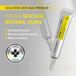 Deux tubes MARY&MAY Spicule Retinol PDRN Cream - solution anti-âge premium testée dermatologiquement