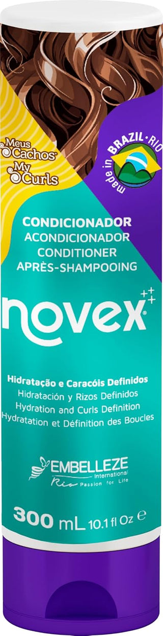 Novex My Curls apres-shampooing 300 ml - flacon violet et turquoise hydratation et definition des boucles