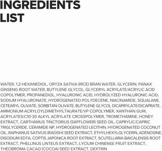 Beauty of Joseon Dynasty Cream - liste complete des ingredients INCI sur fond blanc