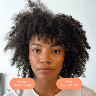 Boucleme Gel Definisseur de Boucles - avant/apres sur cheveux boucles, boucles mieux definies avec Seal + Shield