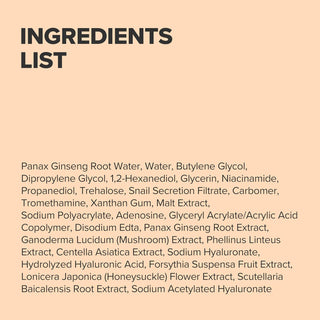 Beauty of Joseon Revive Serum liste complete des ingredients INCI sur fond peche