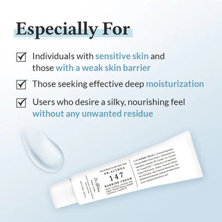 DR.ALTHEA 147 Barrier Cream - recommandee pour peaux sensibles, hydratation profonde, fini soyeux sans residu