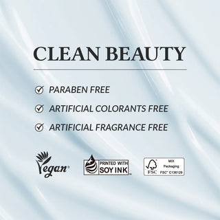 DR.ALTHEA 147 Barrier Cream - labels clean beauty sans paraben, vegan et FSC sur fond texture creme bleue