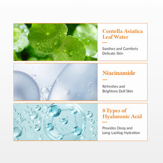 DR.ALTHEA Vitamin C Boosting Serum - infographie ingredients centella asiatica, niacinamide et acide hyaluronique