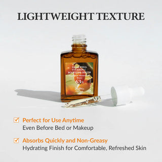 DR.ALTHEA Vitamin C Boosting Serum - flacon ambre ouvert avec pipette posee a cote, texture legere mise en avant