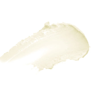 Swatch crème blanche onctueuse du Haruharu Wonder Black Bamboo Sun Shield sur fond blanc