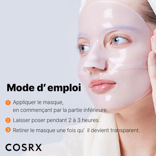 COSRX Masque Hydrogel Arbutine - mode d'emploi en 3 etapes, application sur le visage