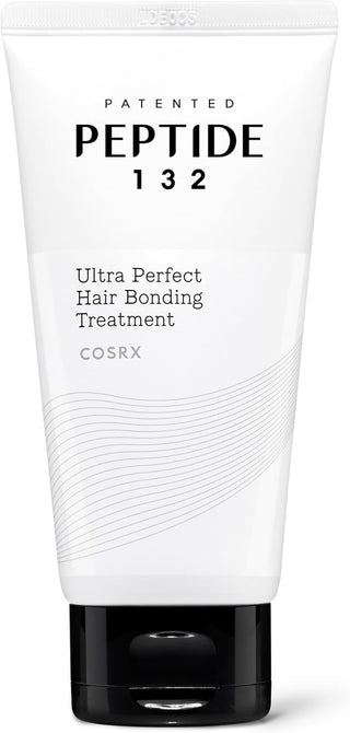 COSRX Peptide-132 Hair Bonding Treatment 120 ml - tube blanc bouchon noir sur fond blanc