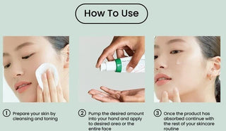 Guide d'utilisation en 3 etapes du serum AXIS-Y - nettoyage, application et absorption sur le visage