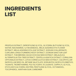 Beauty of Joseon Glow Serum Propolis Niacinamide - liste complete des ingredients INCI sur fond jaune