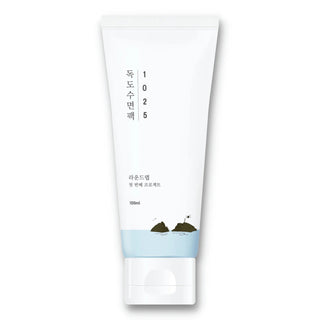 Round Lab 1025 Dokdo Sleeping Mask - tube blanc 100ml avec illustrations ilots Dokdo sur fond blanc