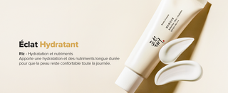 Beauty of Joseon Relief Sun - tube renverse avec spirale de creme et mention sans effet blanc, texture legere