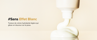 Beauty of Joseon Relief Sun - gros plan tube ouvert avec creme qui forme une volute cremeuse sur fond beige dore