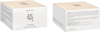 Packaging Beauty of Joseon Radiance Cleansing Balm, face avant et arriere avec liste INCI