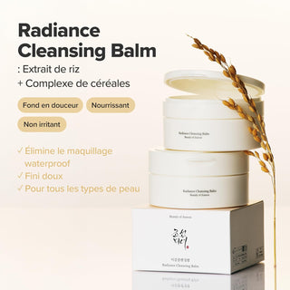 Infographie Beauty of Joseon Radiance Cleansing Balm - extrait de riz, non irritant, tous types de peau