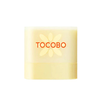 Mini stick solaire jaune TOCOBO Vita Waterproof Sun Stick SPF50+ vue frontale - format compact 11g