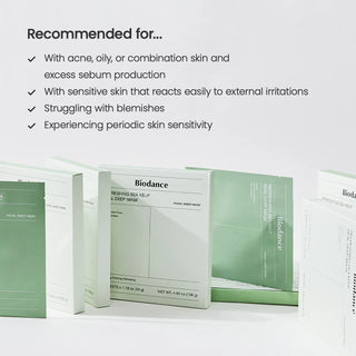 Ingredients cles BIODANCE Sea Kelp - algue verte immergee dans un verre d'eau limpide, gros plan