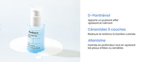 Flacon BIODANCE Hydro Cera-Nol Serum avec details ingredients D-panthenol, ceramides 5 couches et allantoine