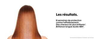Femme aux cheveux longs lisses chatain cuivre - resultat L'OREAL PROFESSIONNEL Vitamino Color