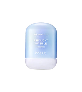 COSRX Airy-Light Invisible Sun Stick SPF 50+ - vue de face du flacon bleu degrade