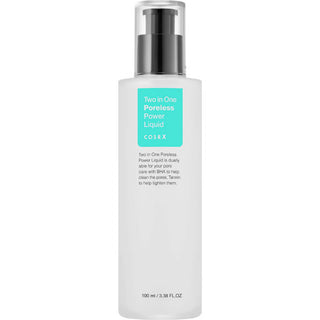 COSRX Two in One Poreless Power Liquid flacon pompe givré avec etiquette turquoise 100ml