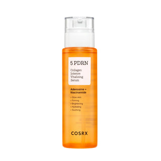 COSRX 5 PDRN Collagen Intense Vitalizing Serum - flacon pompe orange avec capuchon transparent