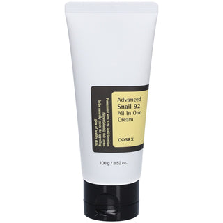 COSRX Advanced Snail 92 All In One Cream - tube blanc 100g vu de face sur fond blanc