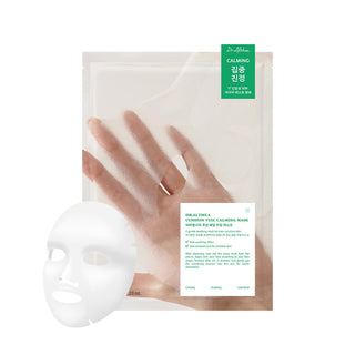 Sachet DR.ALTHEA Cushion Veil Calming Mask avec masque en tissu blanc deplie