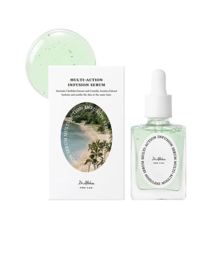 DR.ALTHEA Sérum Multi-Action Infusion Éclat flacon pipette vert clair 30 ml avec boite et texture gel
