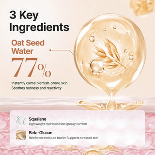Visuel 3 actifs cles PURITO Oat In - goutte doree avec epi d'avoine, squalane et beta-glucane