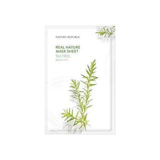 Sachet Nature Republic Real Nature Mask Sheet Tea Tree sur fond blanc