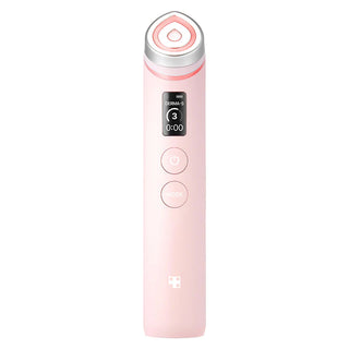 MEDICUBE AGE-R Booster Pro Pink Edition rose, vue de face avec ecran mode Derma-S et tete LED