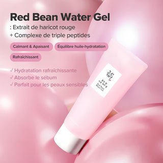 Presentation des proprietes du Beauty of Joseon Red Bean Water Gel - calmant, rafraichissant, equilibre sebum