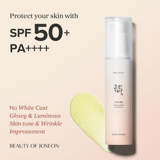 Beauty of Joseon Serum Solaire SPF50+ PA++++ avec benefices sans trace blanche et teint lumineux