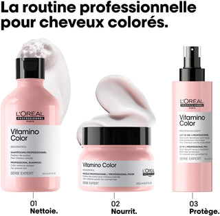 Routine 3 etapes L'Oreal Professionnel Vitamino Color - shampoing, masque et spray 10-en-1