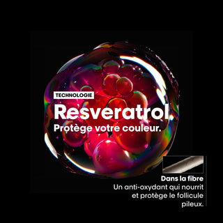 Sphere Resveratrol sur fond noir - technologie ingredient cle L'Oreal Professionnel Vitamino Color