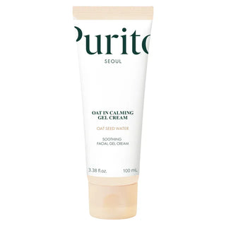 Tube blanc PURITO SEOUL Oat In Calming Gel Cream a bouchon beige - Oat Seed Water - 100 mL