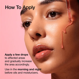Application du serum ANUA Niacinamide 10% + TXA 4% avec pipette sur le visage, instructions d'utilisation