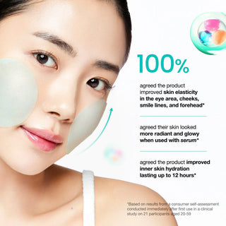 ANUA PDRN Hyaluronic Glow Pad - visage femme avec pad applique sur la joue et resultats satisfaction 100%