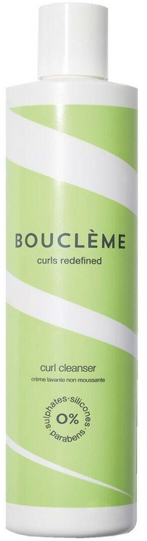 Flacon vert anis Boucleme Curl Cleanser 300 ml, creme lavante non moussante sans sulfates