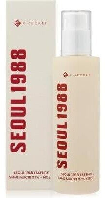 Flacon KSECRET Seoul 1988 Essence avec son etui vu de face sur fond blanc detourage