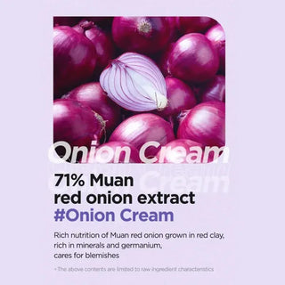 Oignons rouges de Muan en gros plan - ingredient cle a 71% dans la Onion Newpair Gel Cream Isntree